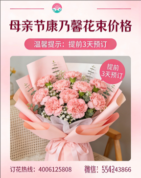 抚州崇仁县花店母亲节康乃馨花束